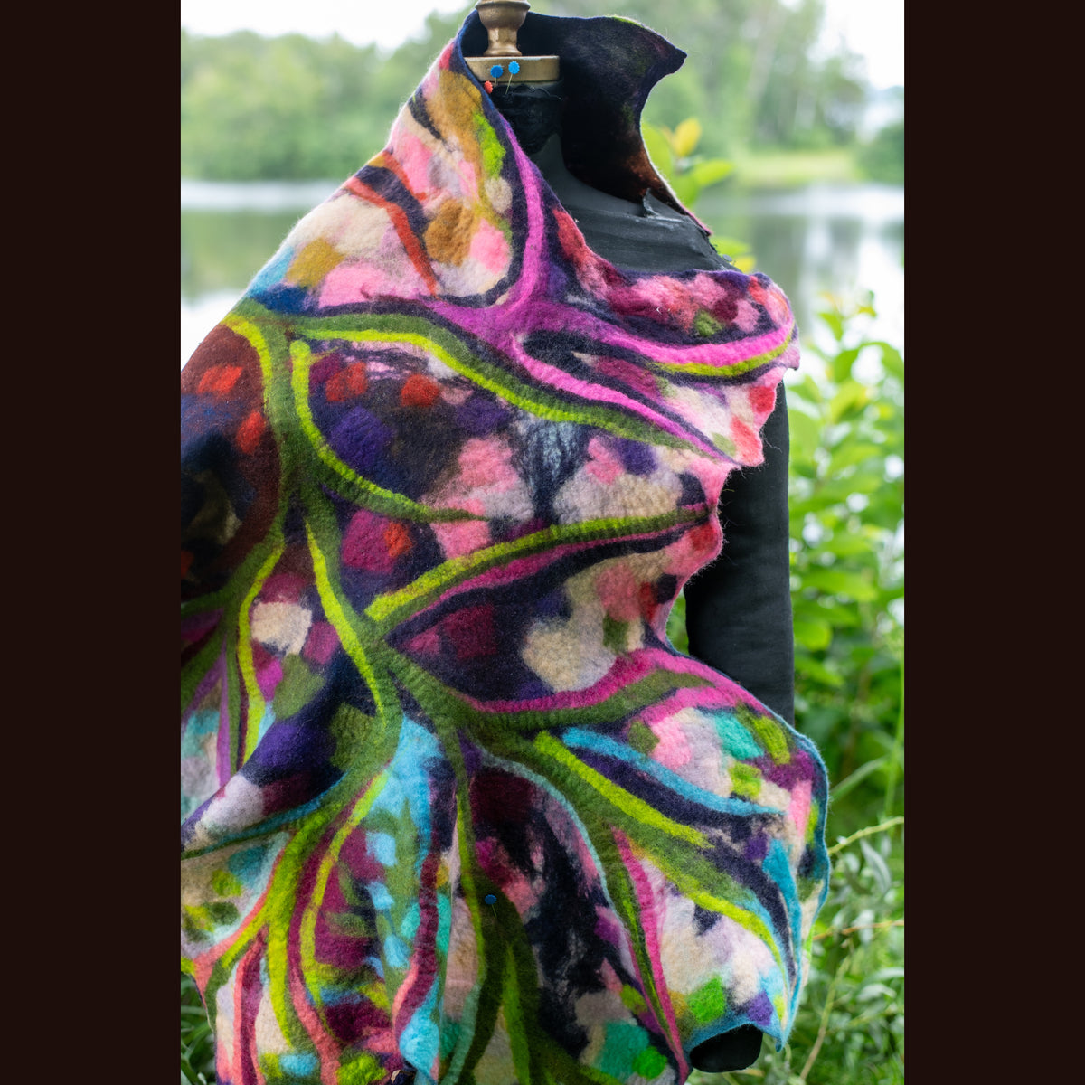 Felted Shawl 80” X 36”