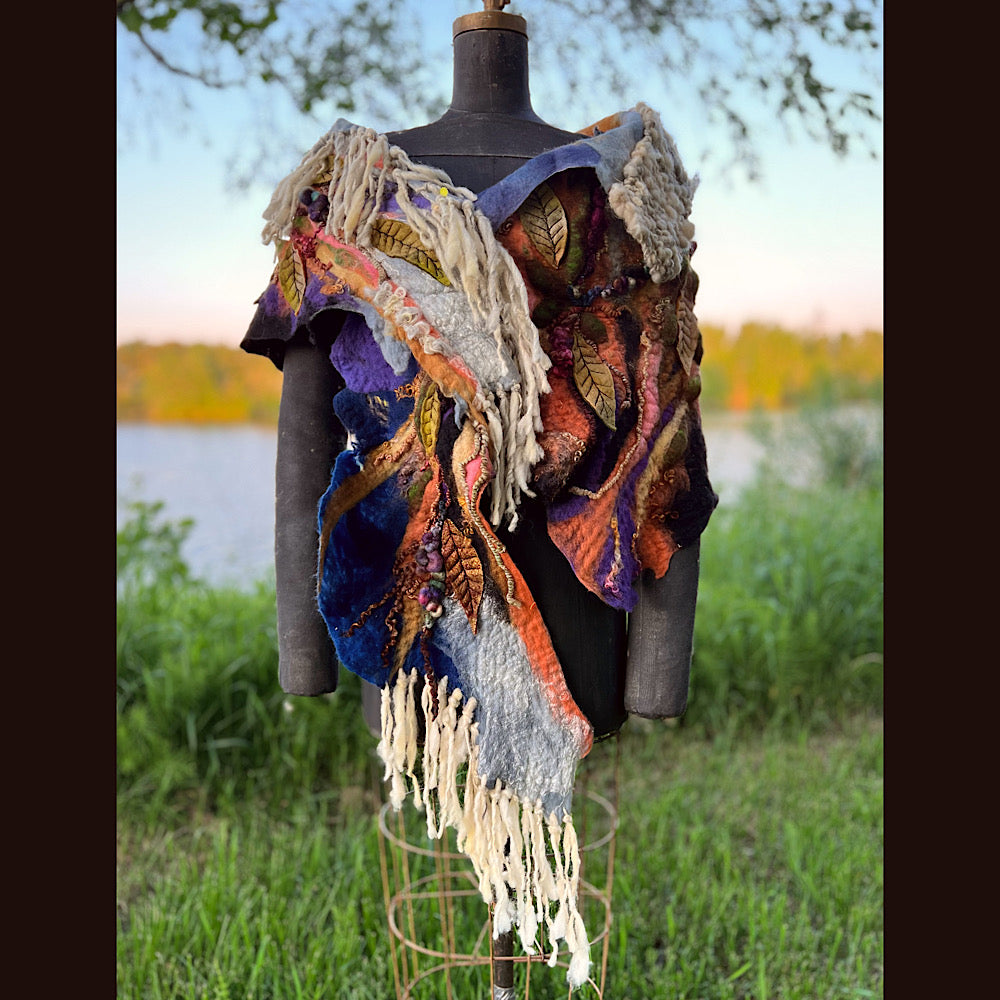 Felted Shawl 86” X 29”