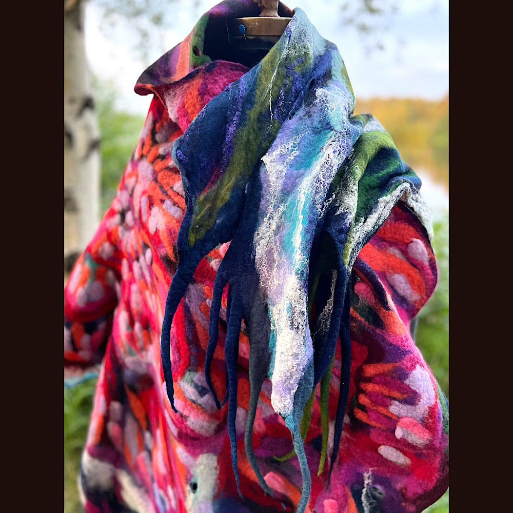 Felted Shawl 90” X 45”