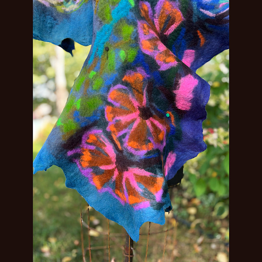 Felted Wool Scarf 70” X 23”