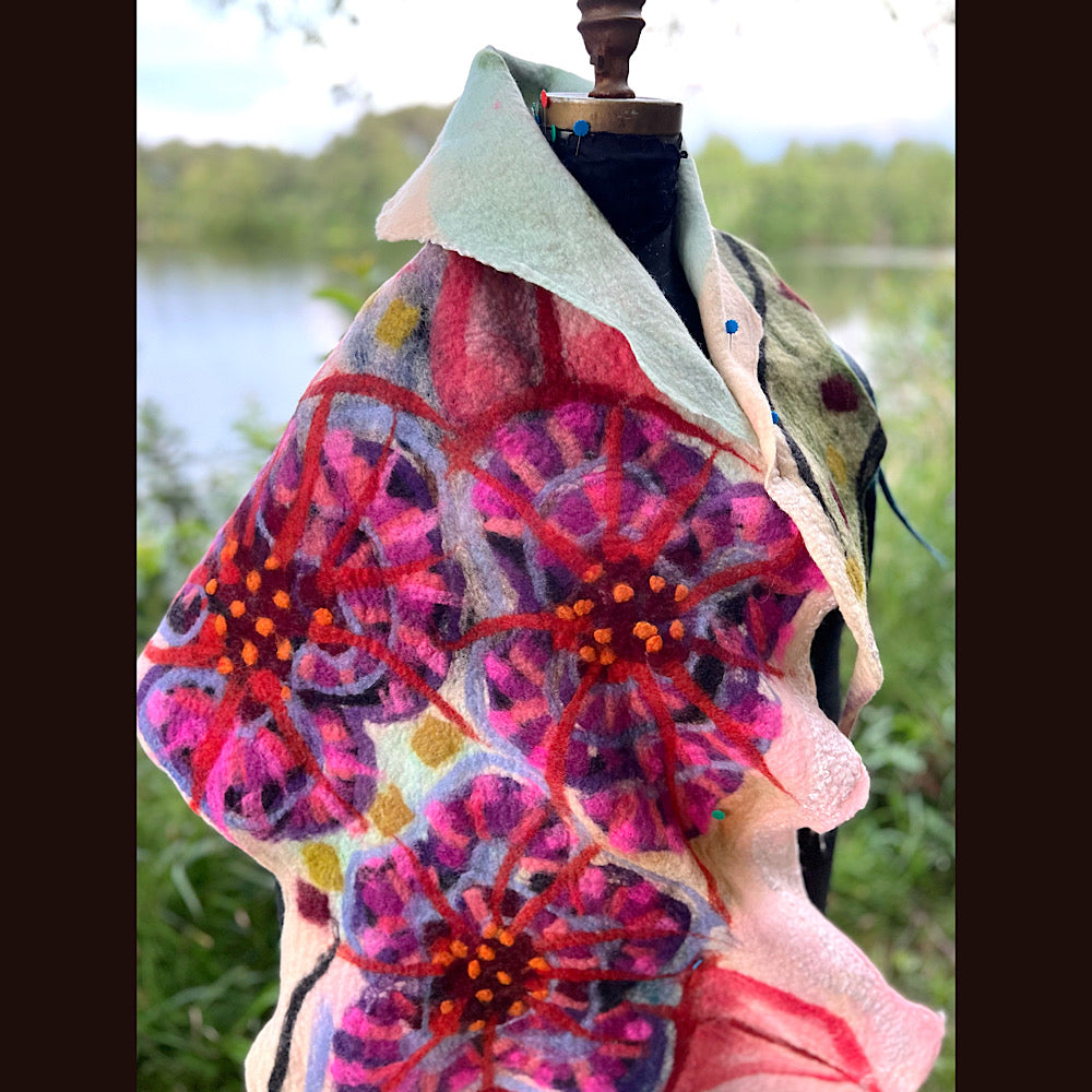 Felted Shawl 92” X 21”