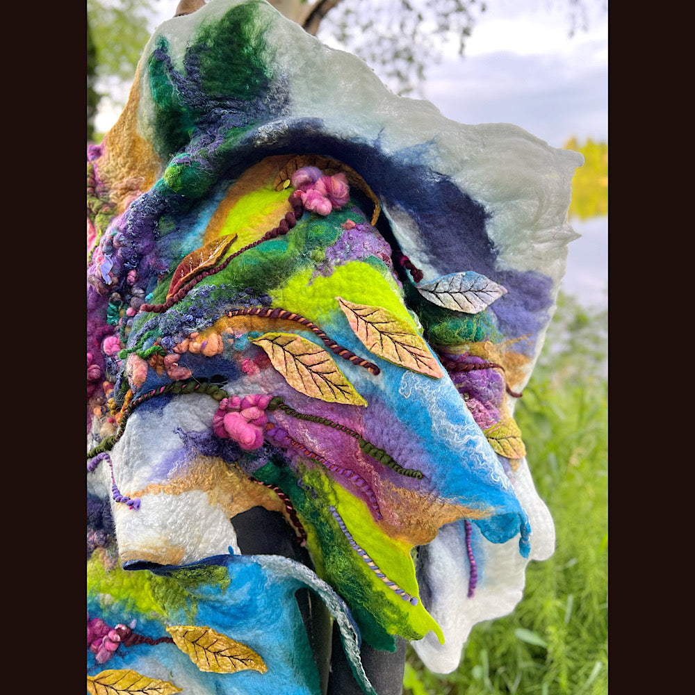 Felted Shawl 74”X 27”