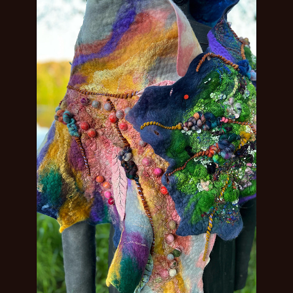 Felted Shawl 70” X 23”