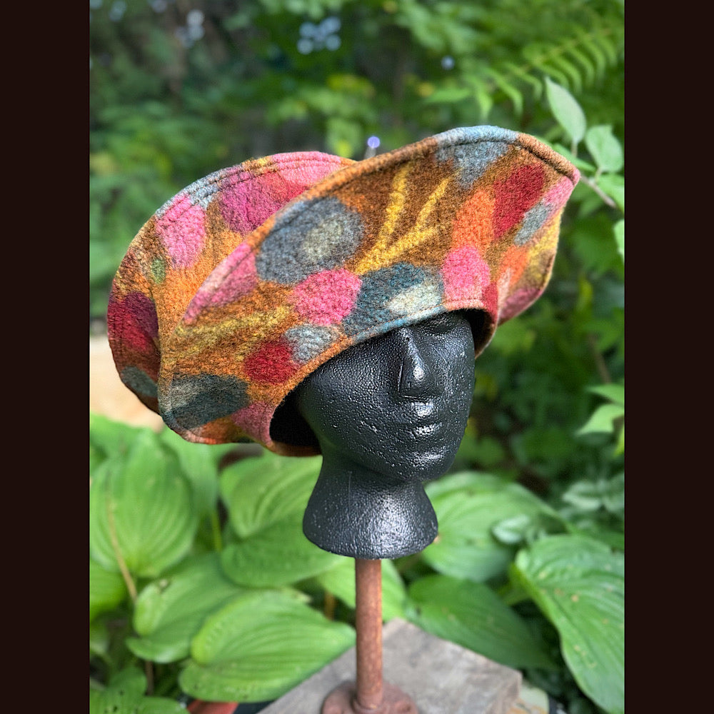 OOAK Handmade wool Felted hat 23” 3/4 medium large
