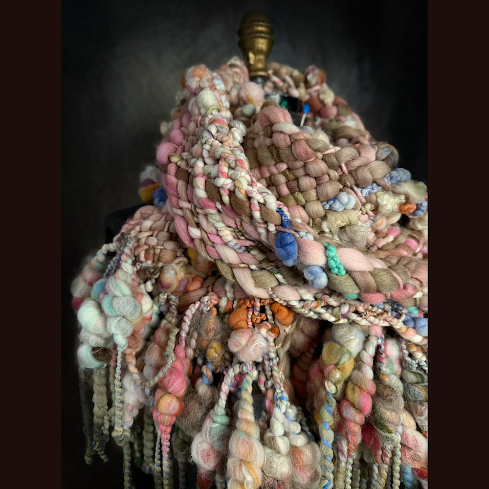 Handmade wool Woven Scarf 90” X 11”