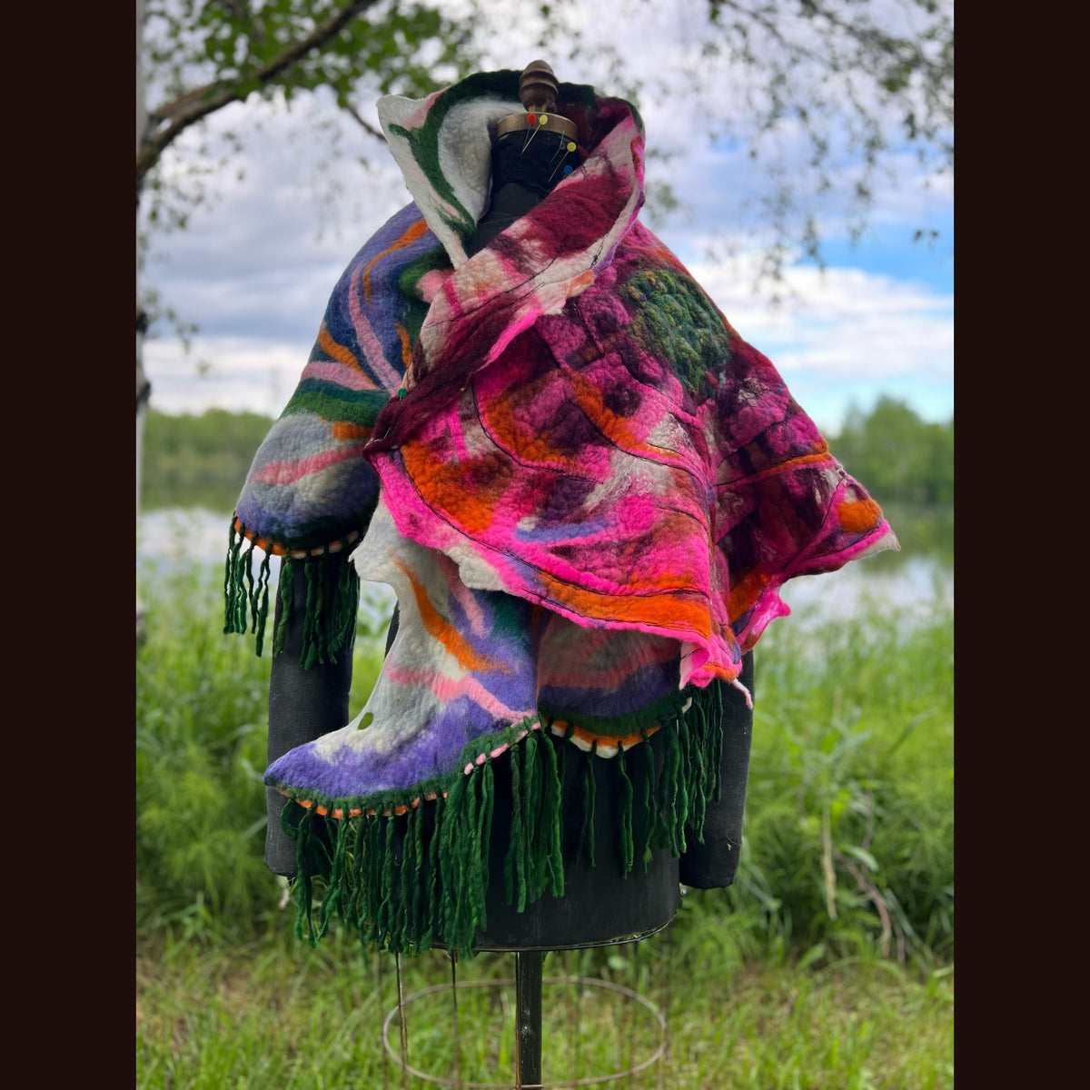 Felted Shawl 64”X 27”