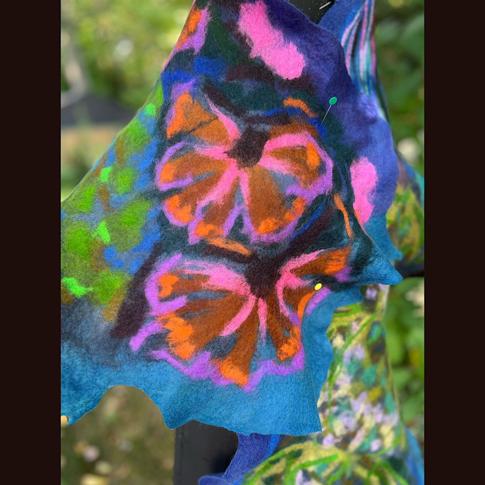 Felted Wool Scarf 70” X 23”