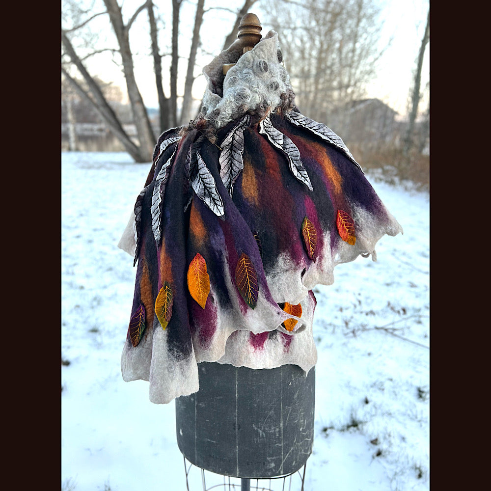 Première neige felted scarf 63” X 20”