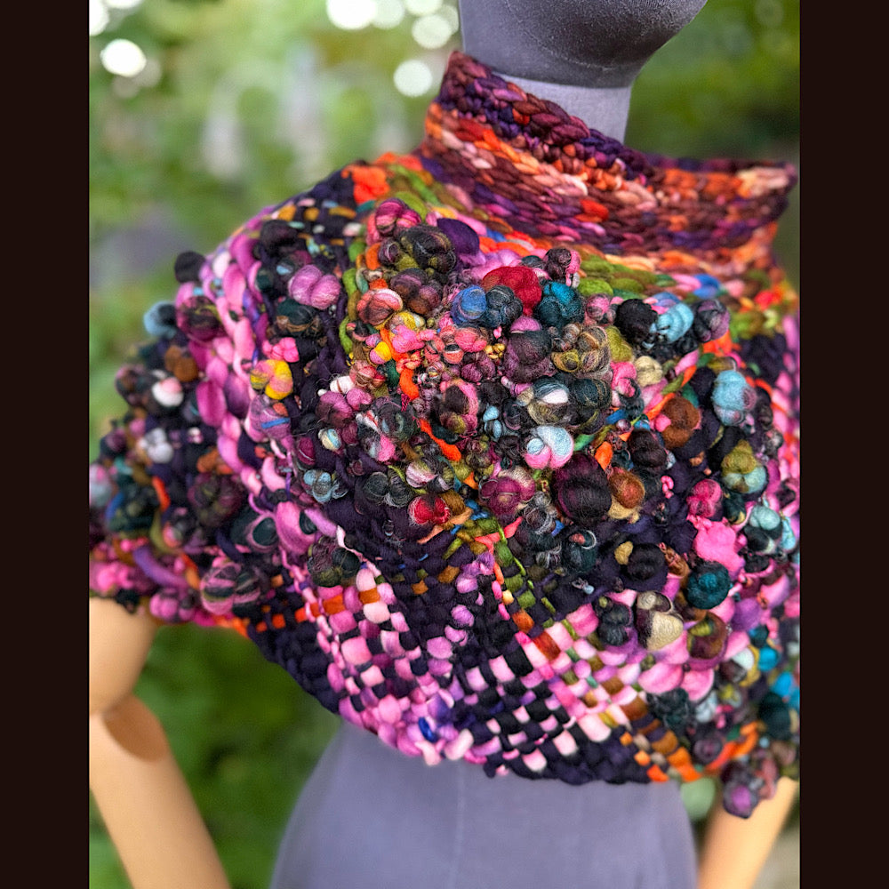 OOAK Hand woven wool handmade Scarf shawlette