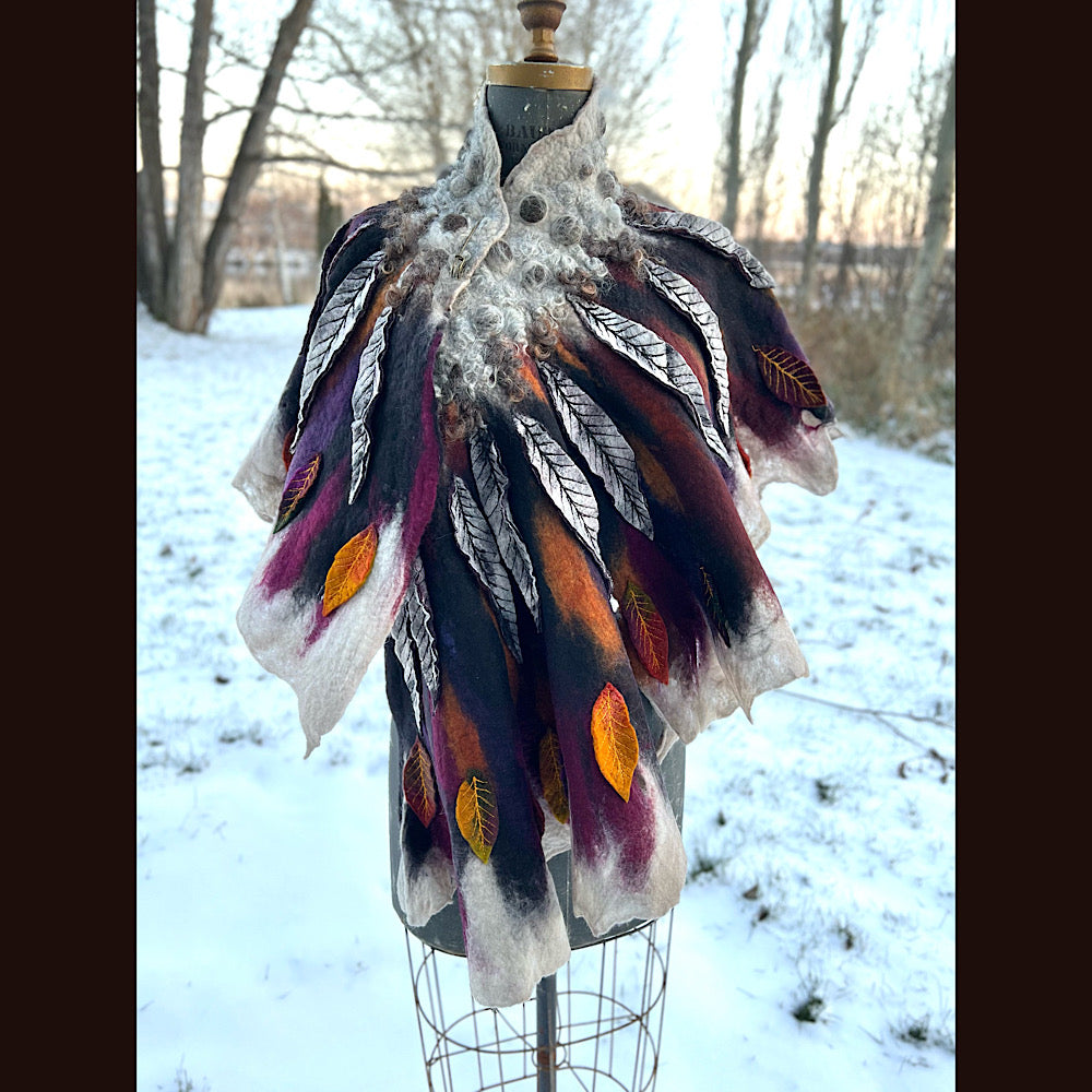 Première neige felted scarf 63” X 20”