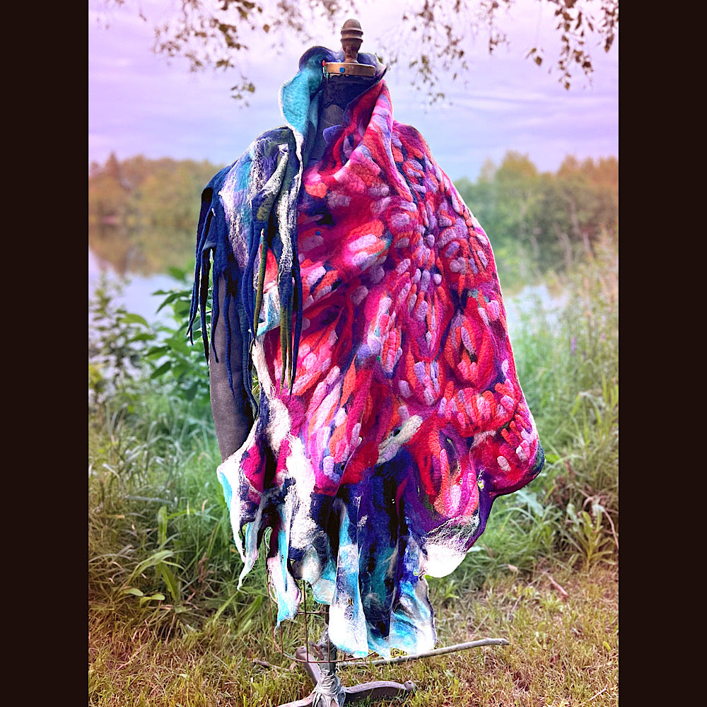 Felted Shawl 90” X 45”