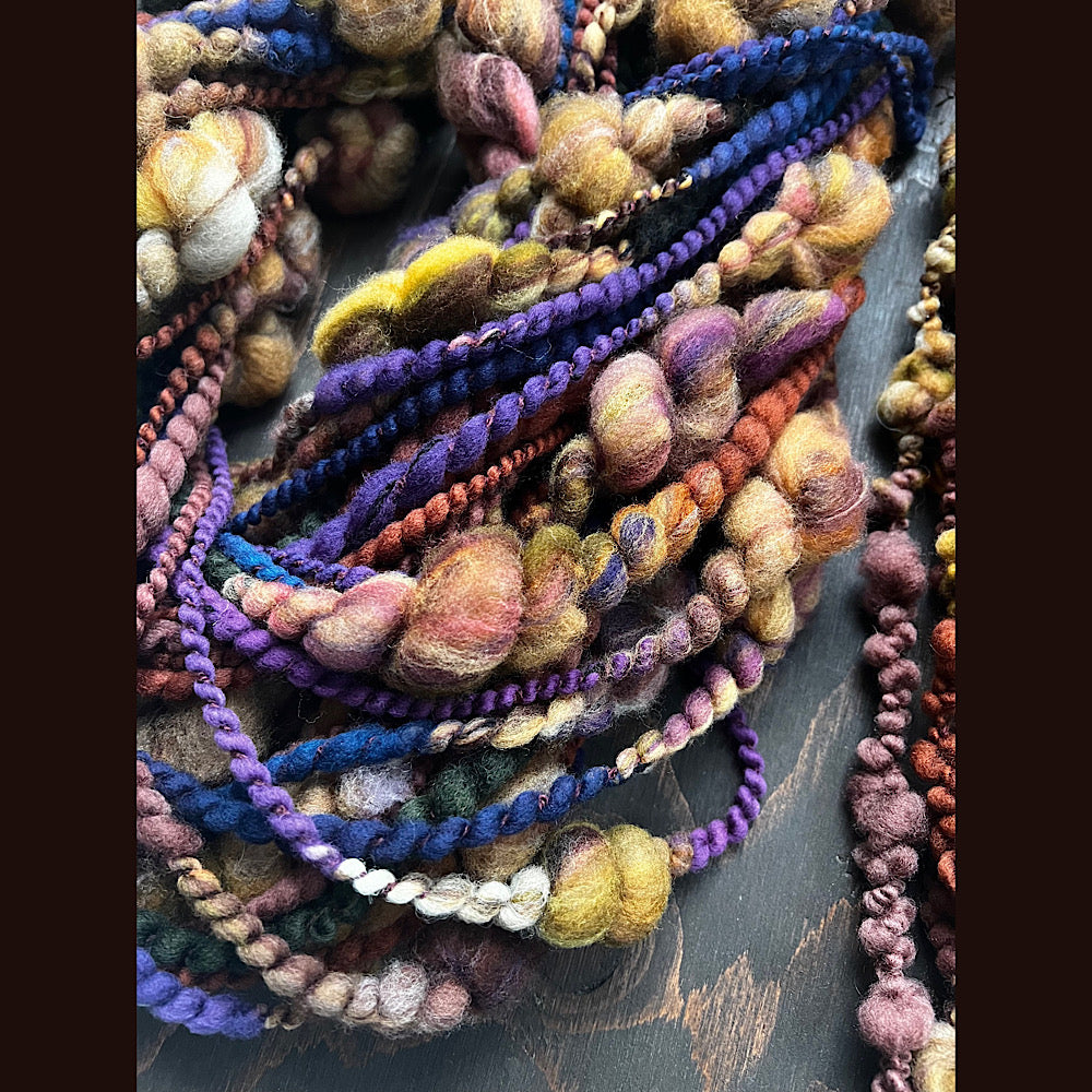 Very Large lot of 5 skeins of art yarn for weaving  14.7 oz