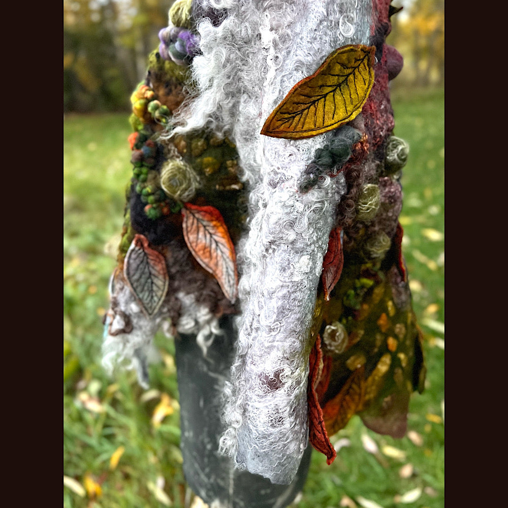 Reserved- Tundra felted shawl 78” X 22”- *this shawl has been extended *