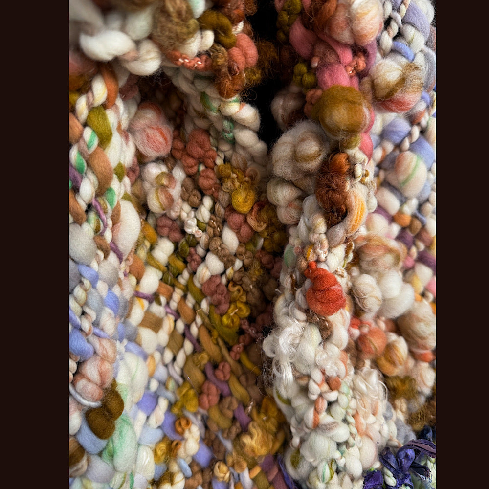 Handmade wool Woven Scarf 84” X 12”