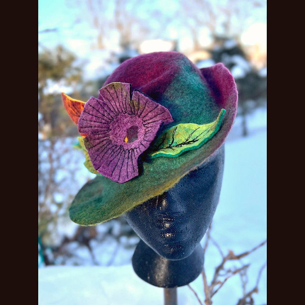 Mini Felted top hat small