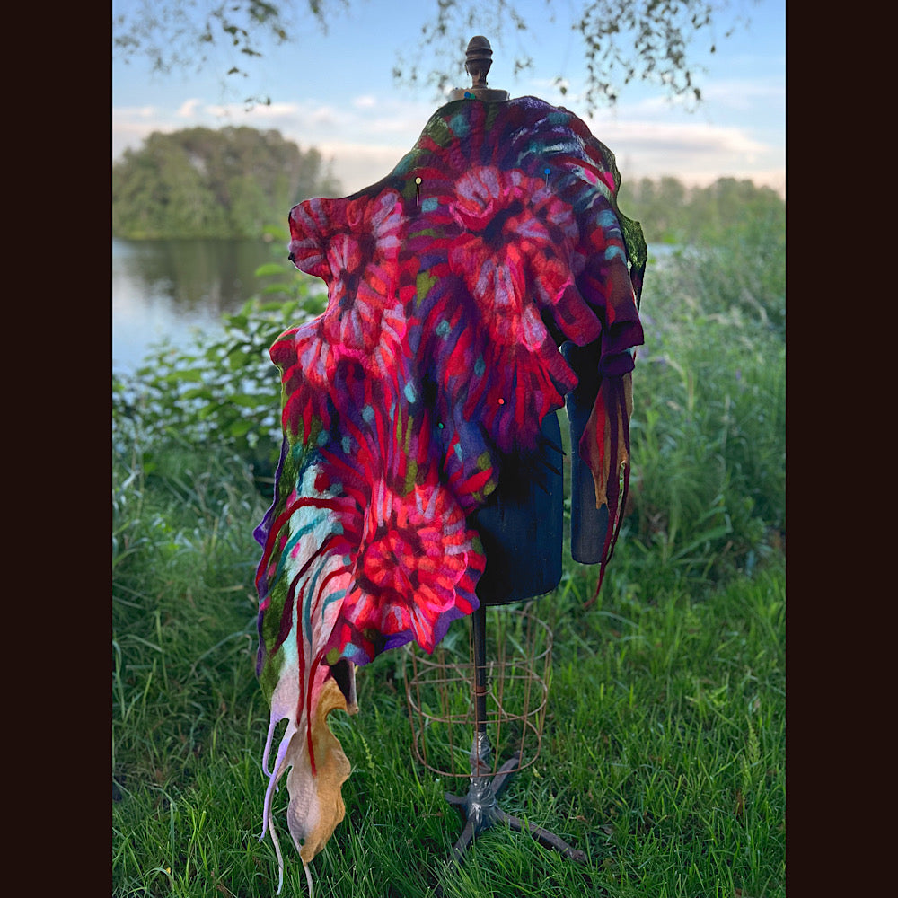 Felted Shawl 118” X 25”