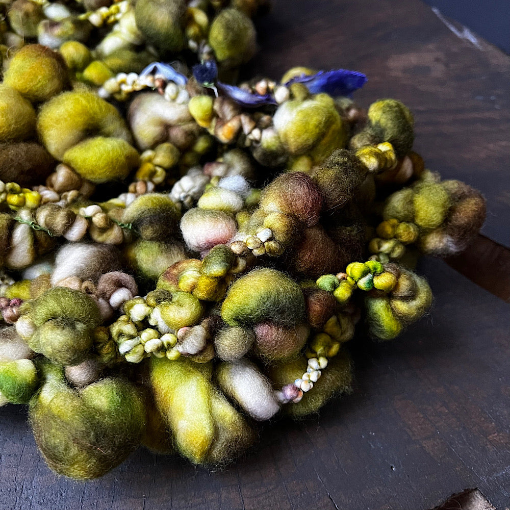 Antique Gold jumbo boucle art yarn 3.8 oz STOCK