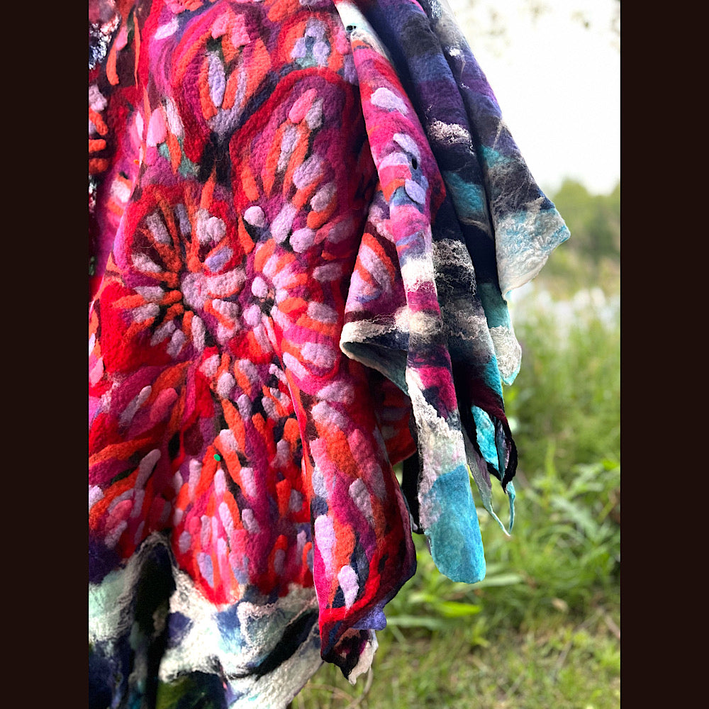 Felted Shawl 90” X 45”