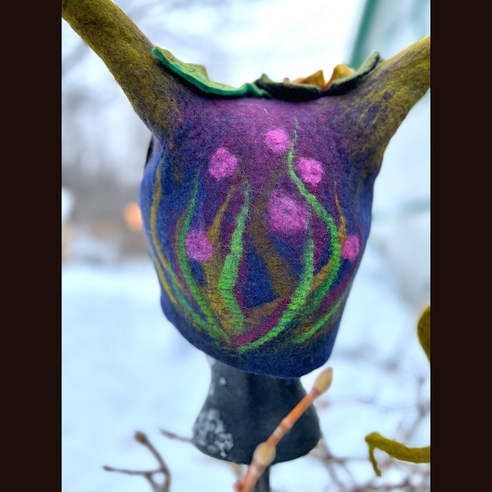 Mischievous Elf felted hat size 22” small