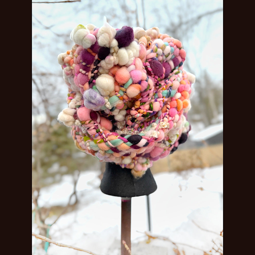 Handmade wool Woven hat 23” medium