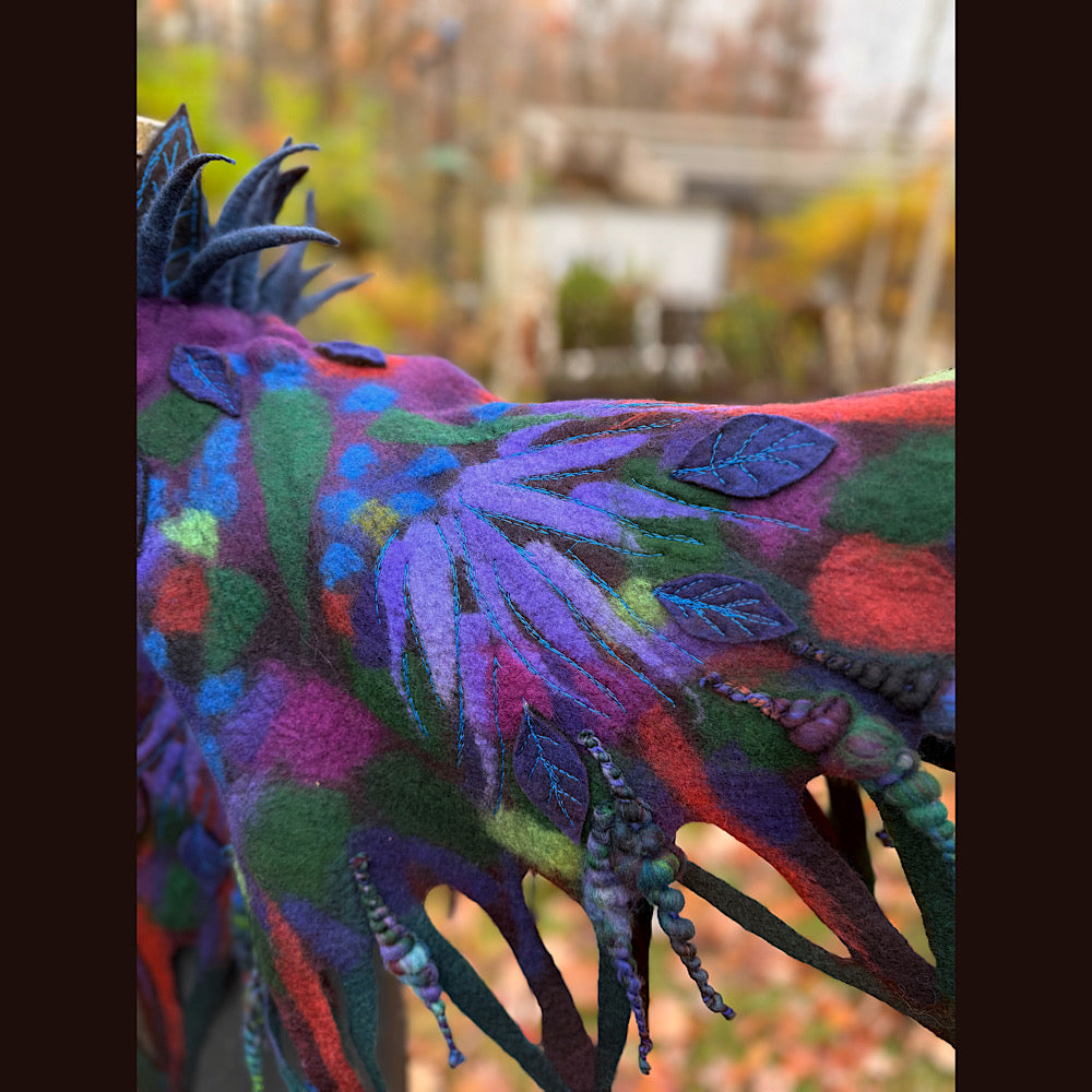 Handmade wool Felted Capelet