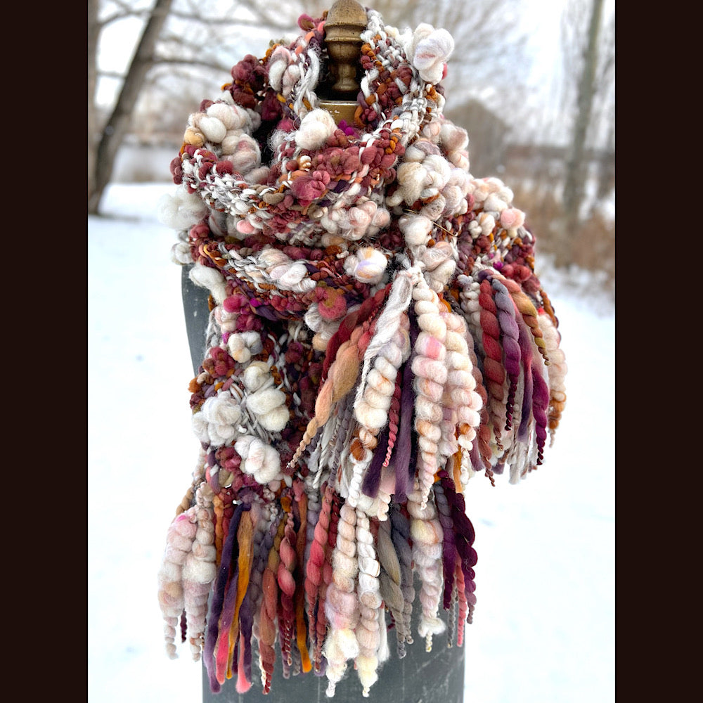 Sucre à la crème (cream and sugar) - Woven scarf- 66” X 10”