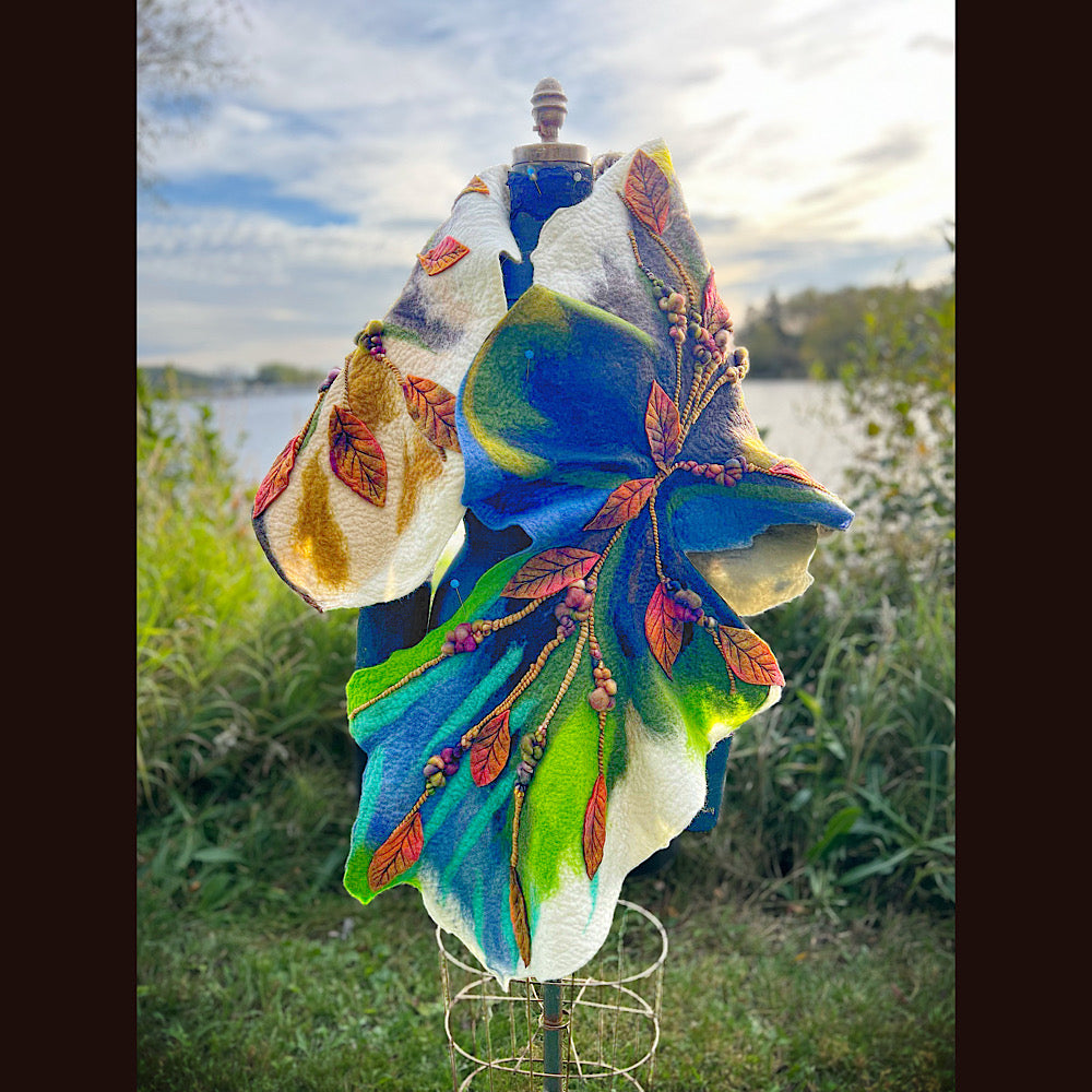 Felted Shawl 68” X 21”