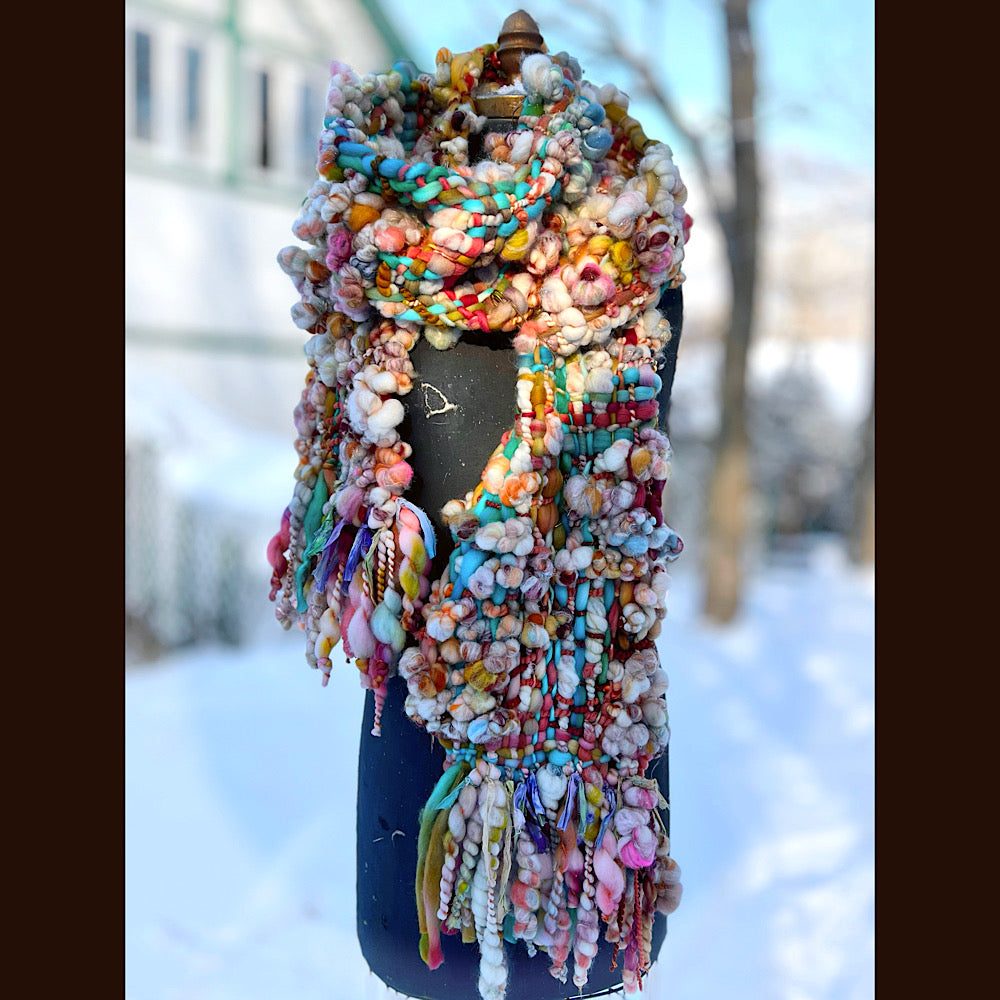 The Golden Rose Scarf 92” X 10”