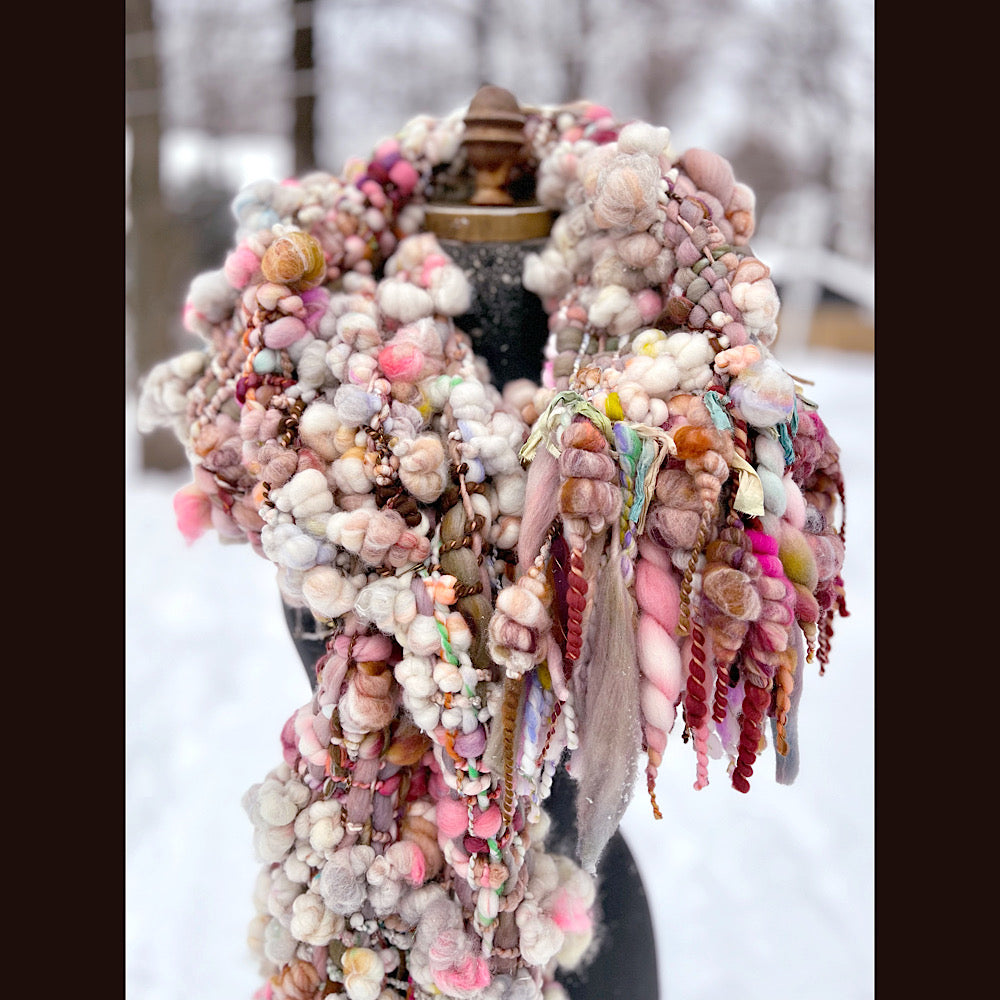 The Golden Rose Scarf 102” X 10” 1.7 pound!