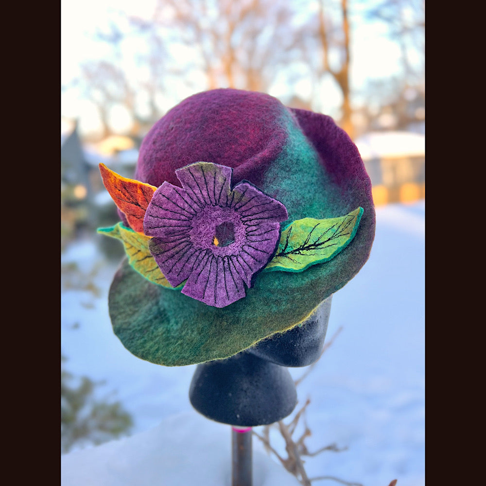 Mini Felted top hat small