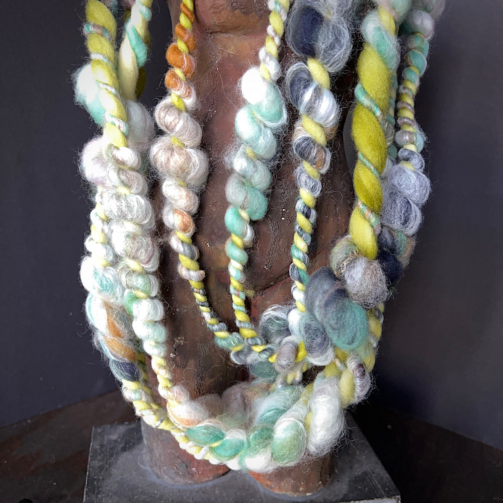 Jumbo spiral yarn for weaving