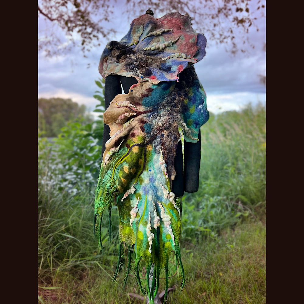 Felted Shawl 90” X 17”