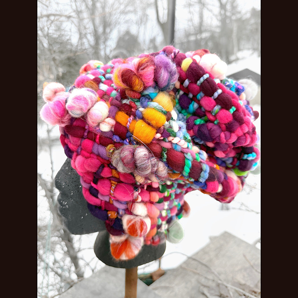 Handmade wool Woven hat 23” medium