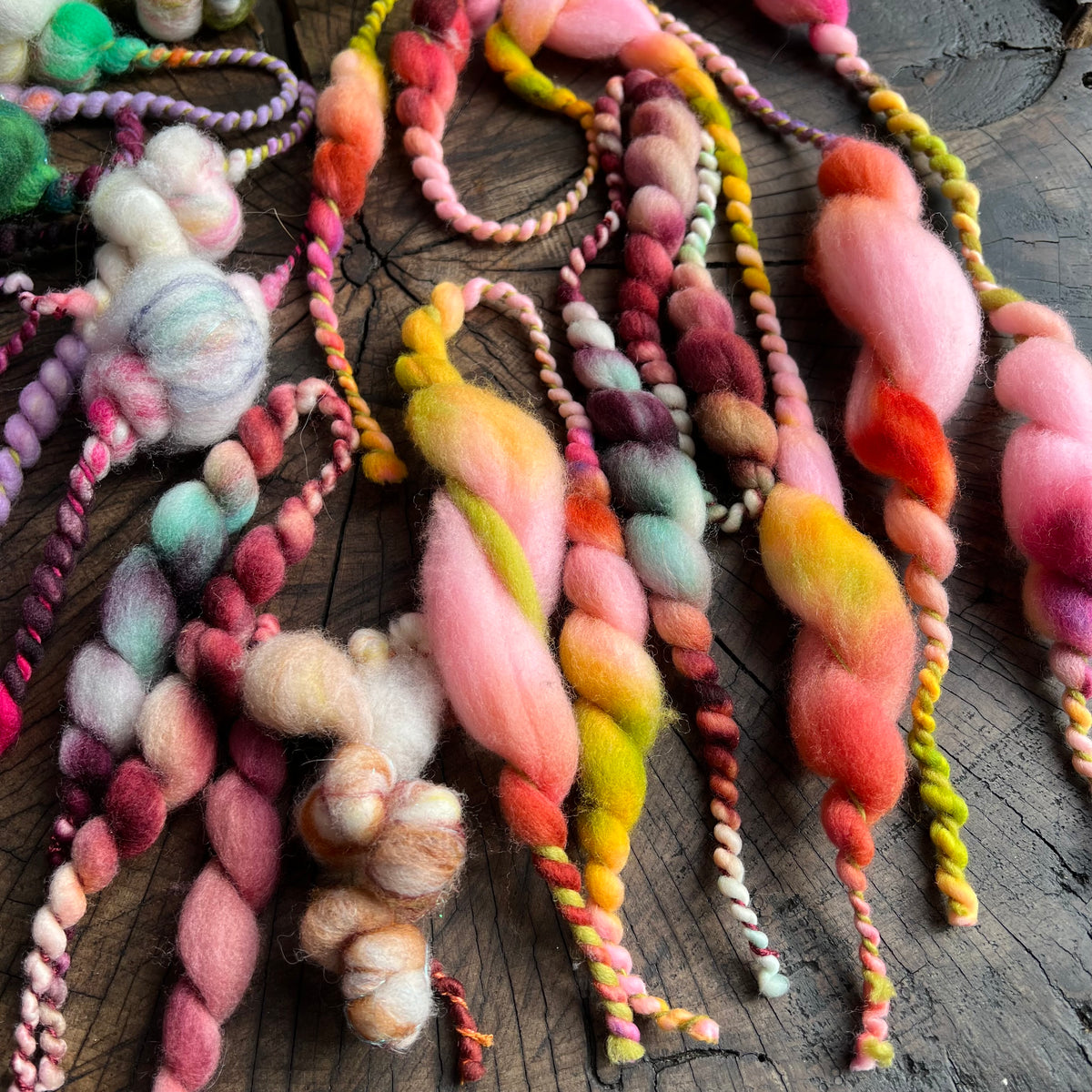 Art yarn left overs 1.6 oz