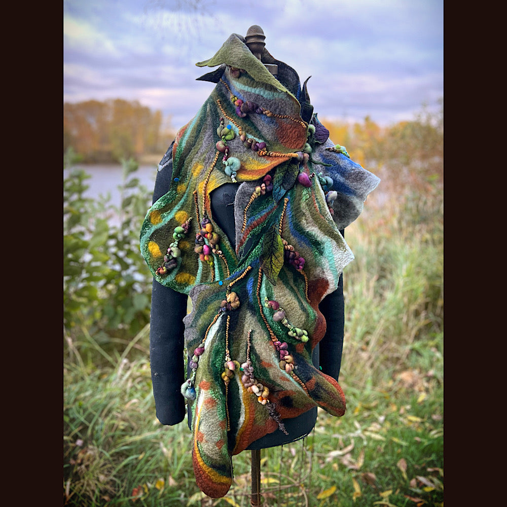 Felted Scarf 60” x 13”