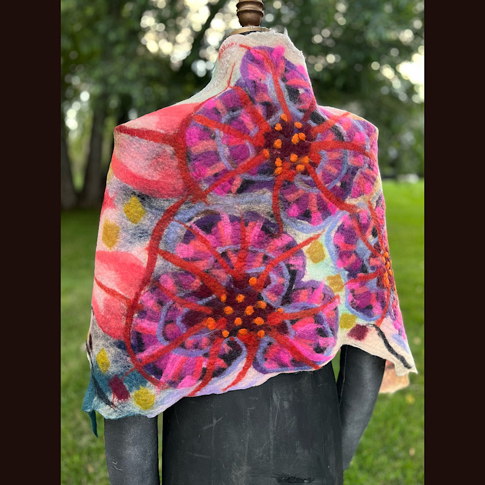 Felted Shawl 92” X 21”