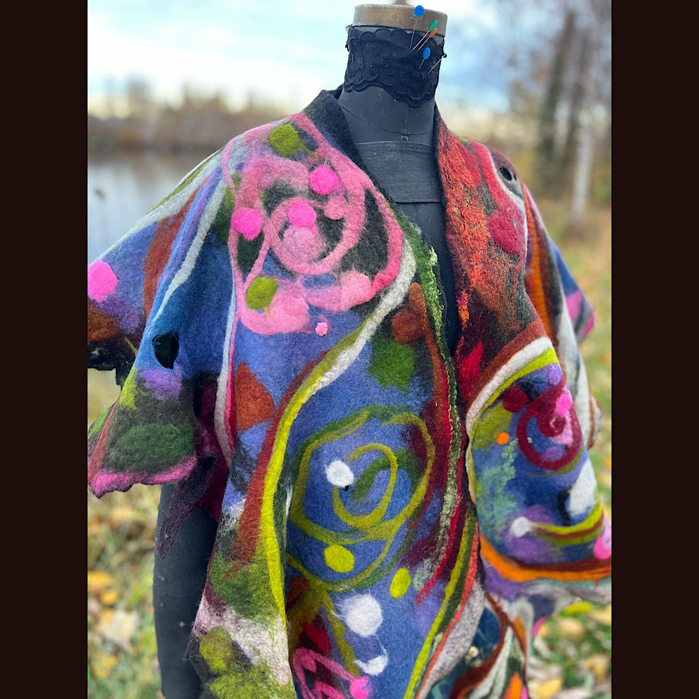 Felted Shawl 84” X 27”