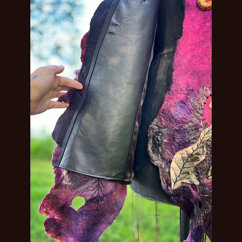 Felted adorned coat Size M-L