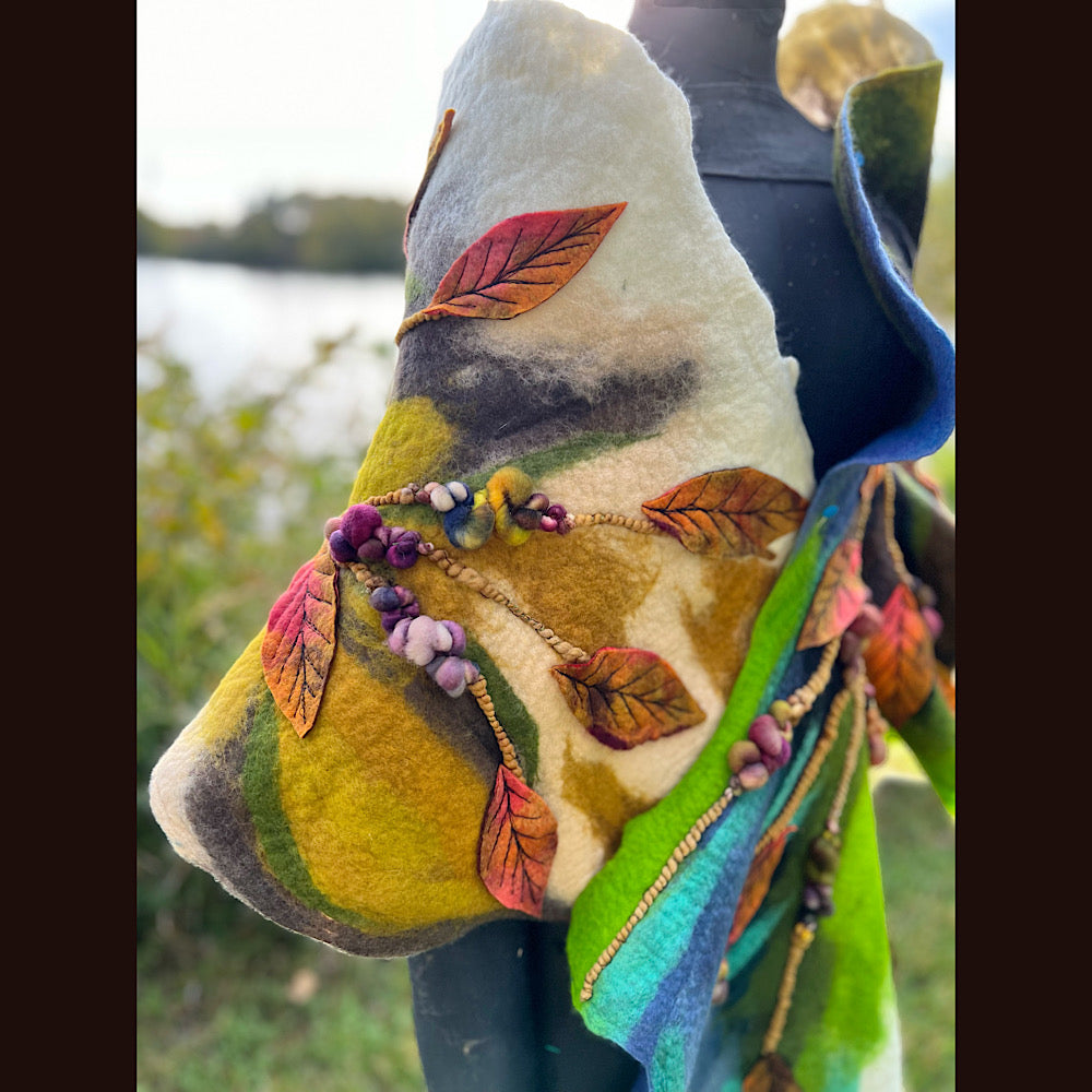 Felted Shawl 68” X 21”