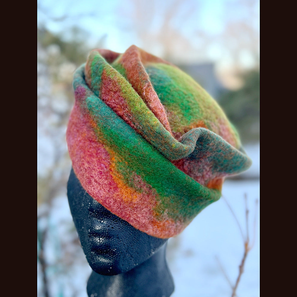 Felted top hat 23” 1/2 medium