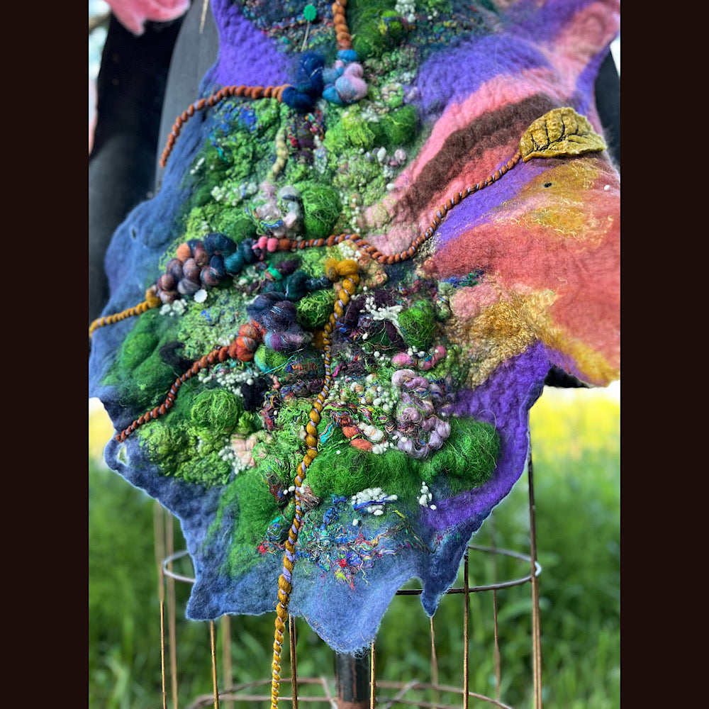 Felted Shawl 70” X 23”