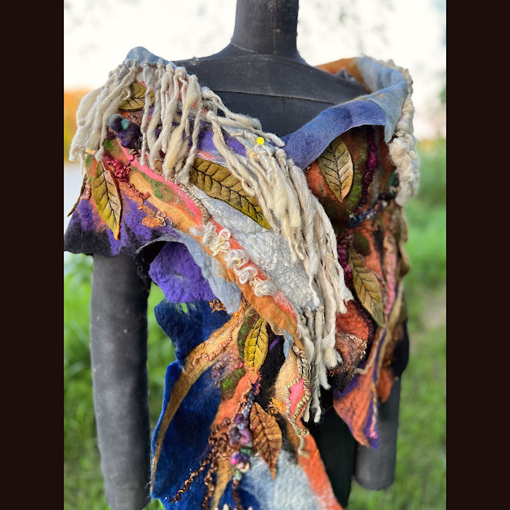 Felted Shawl 86” X 29”