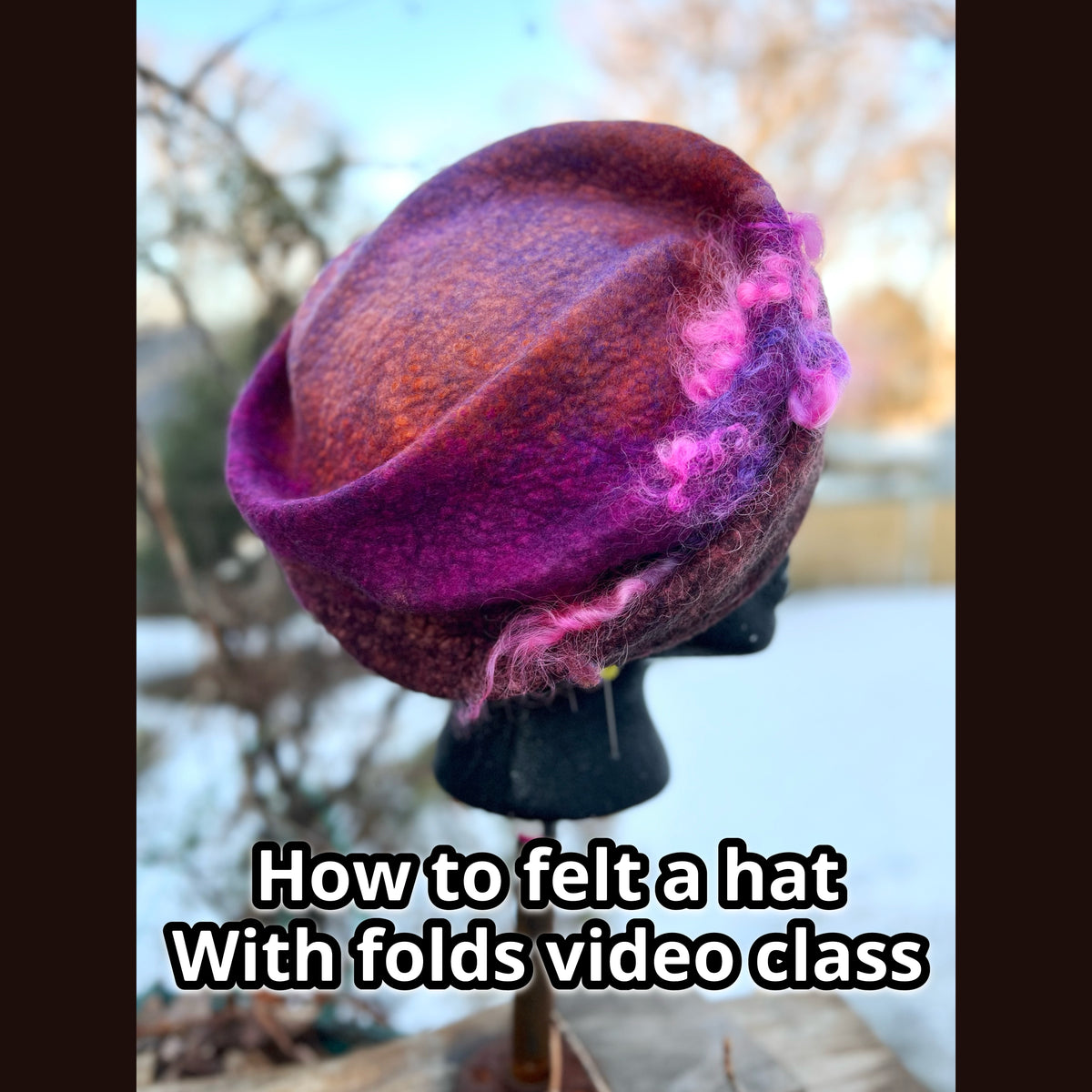 How to felt a hat with folds video tutorial