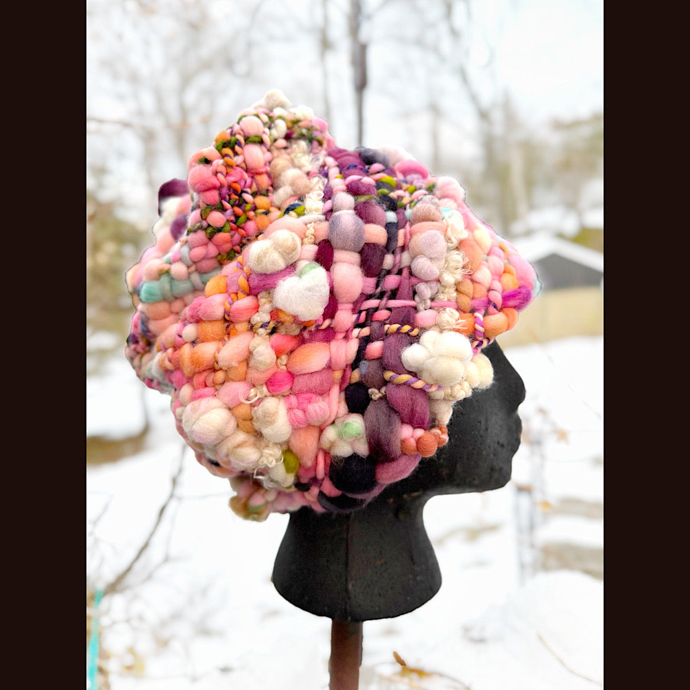 Handmade wool Woven hat 23” medium