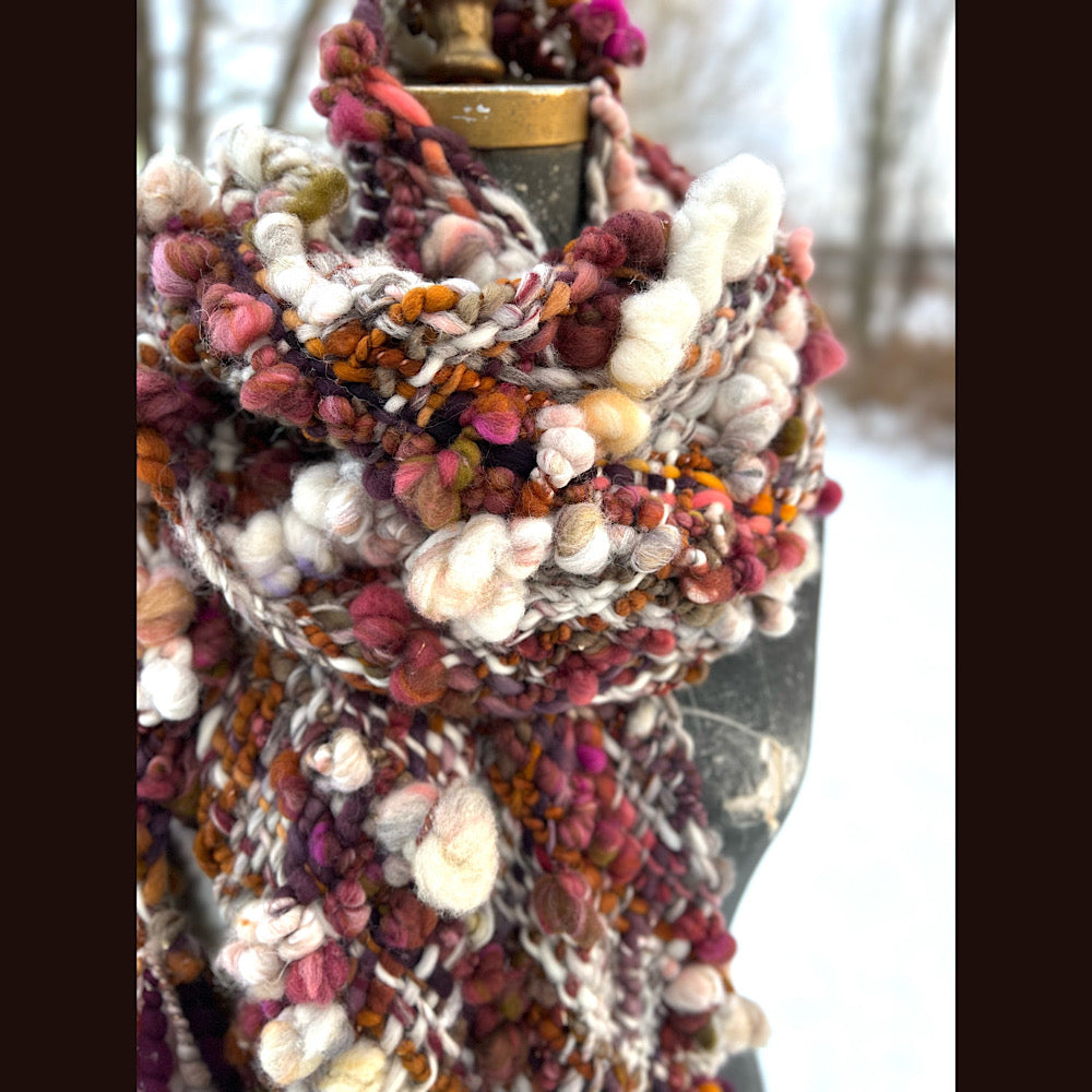 Sucre à la crème (cream and sugar) - Woven scarf- 66” X 10”