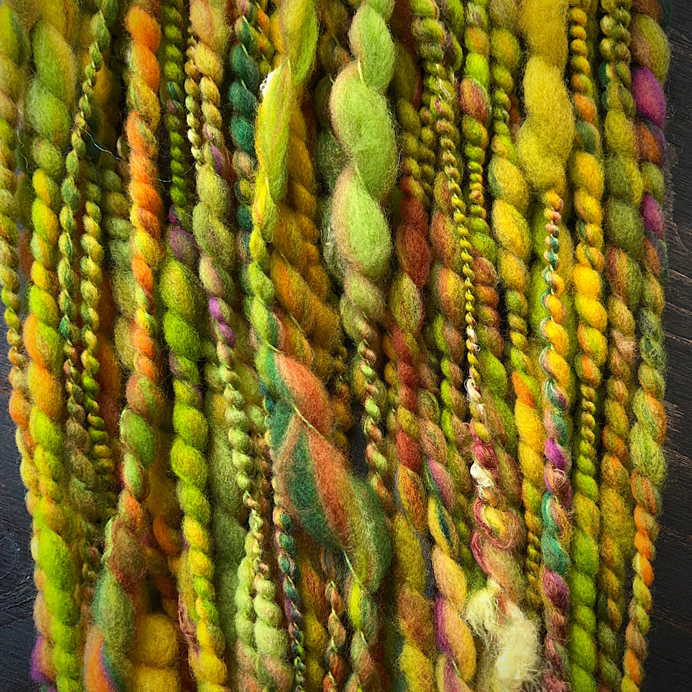 Bulky hand spun spiral for knitters 2 oz 36 yards