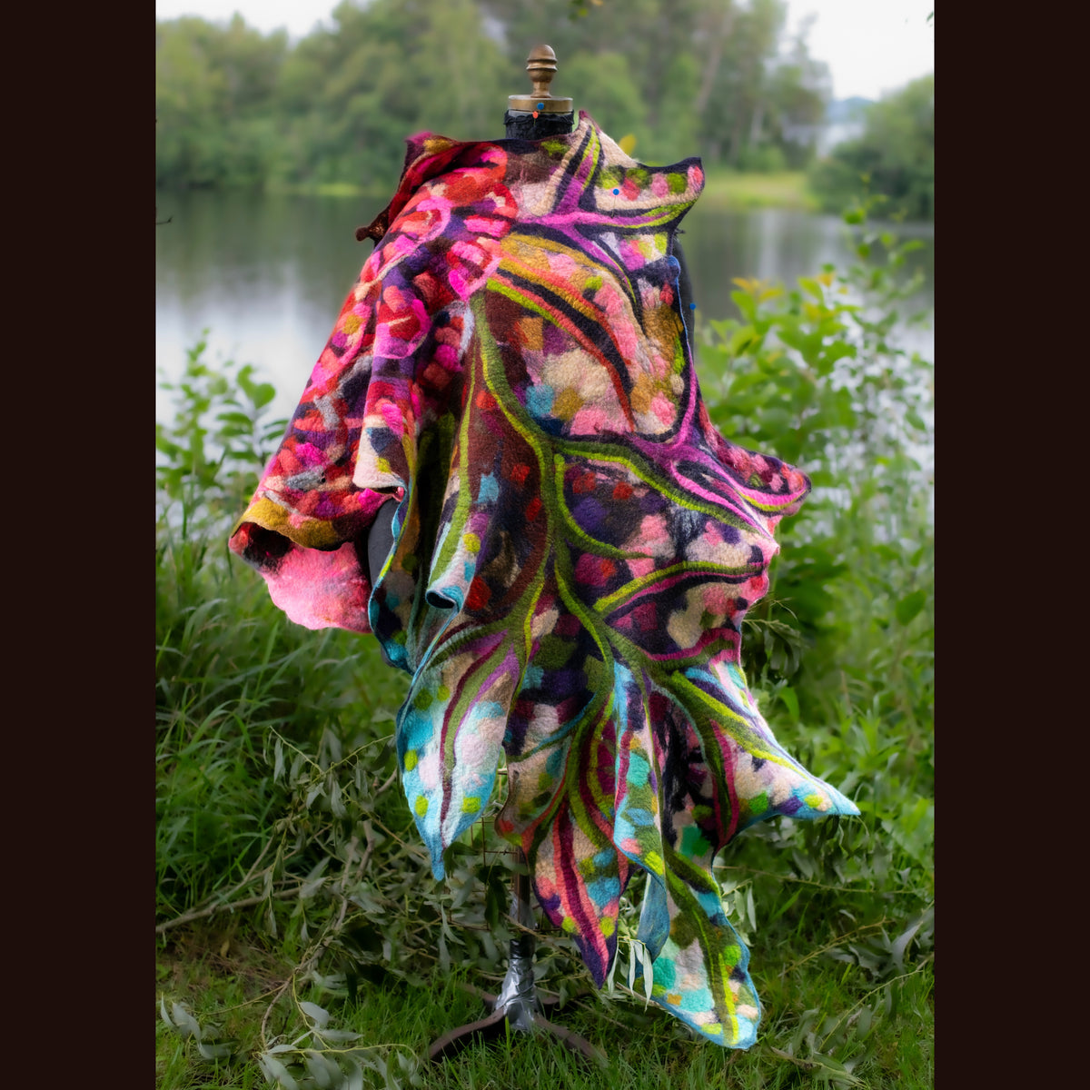 Felted Shawl 80” X 36”