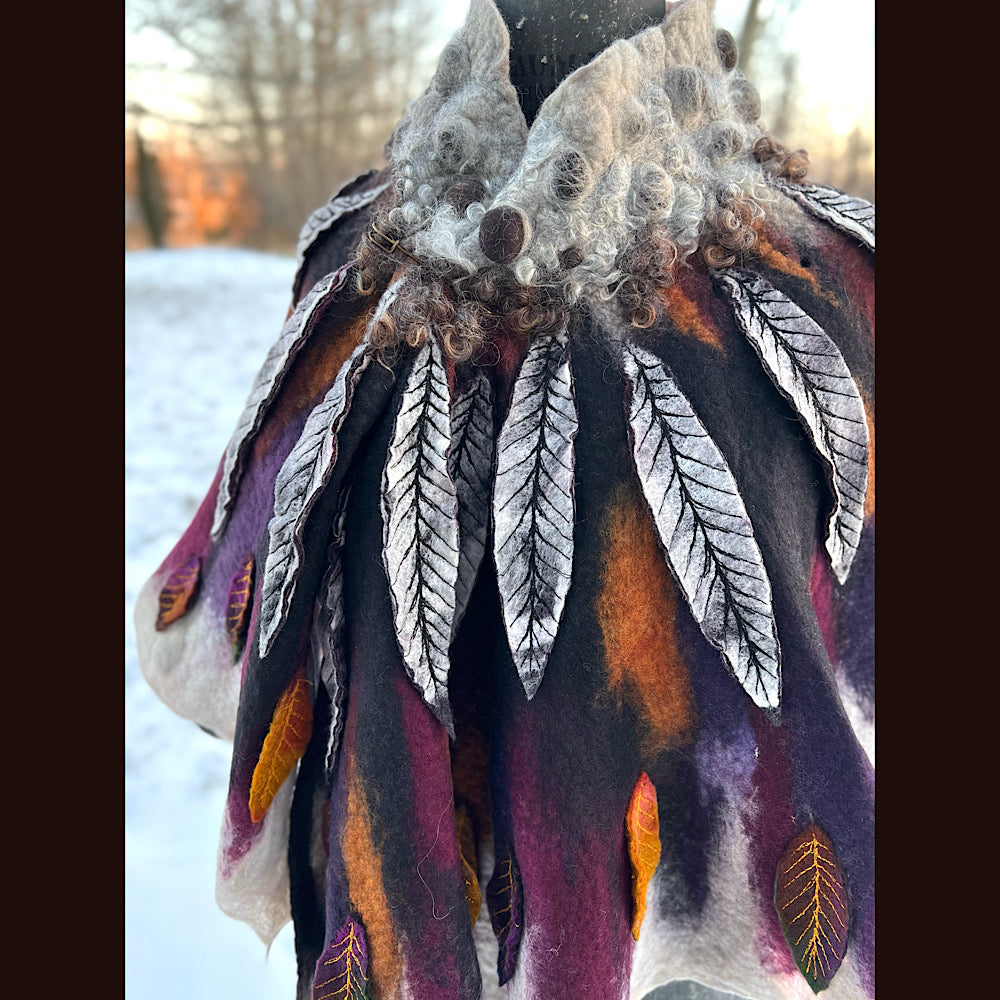 Première neige felted scarf 63” X 20”