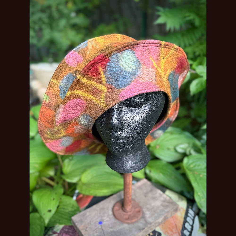 OOAK Handmade wool Felted hat 23” 3/4 medium large