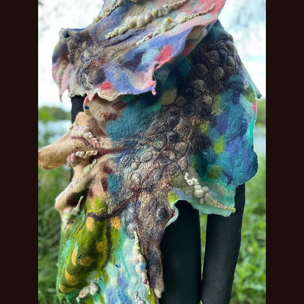 Felted Shawl 90” X 17”